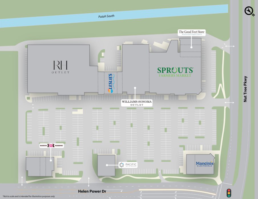 A map of the parking lot for sprouts.