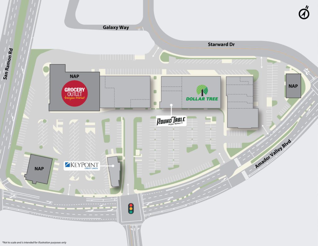 A map of the parking lot for the new publix.