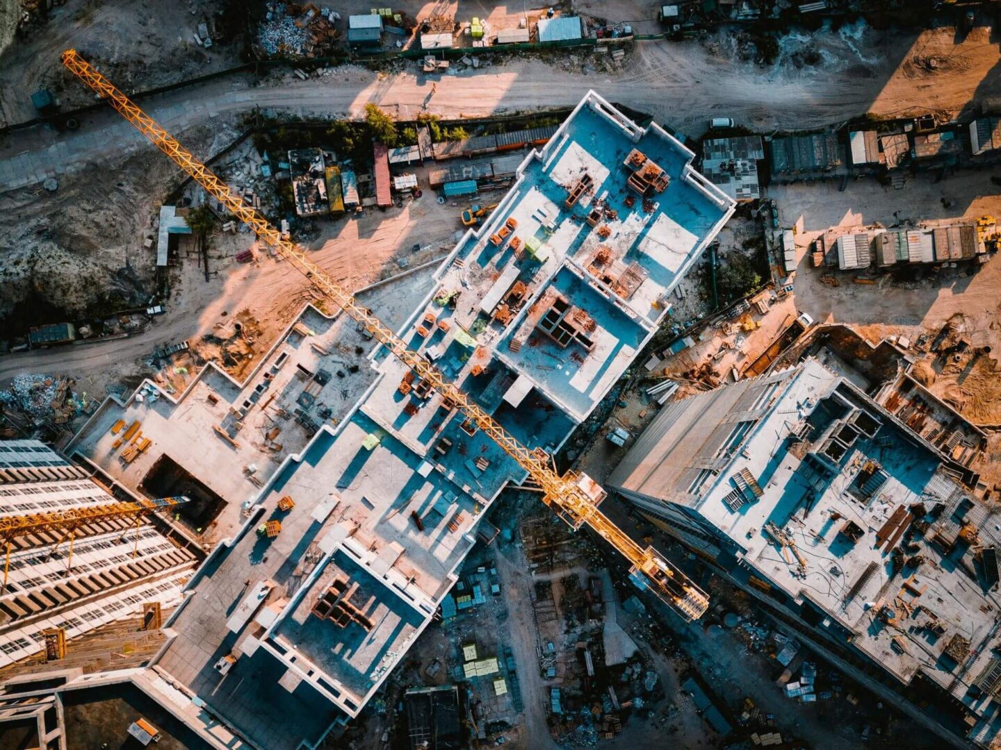 A Construction Site Shot Taken From Above